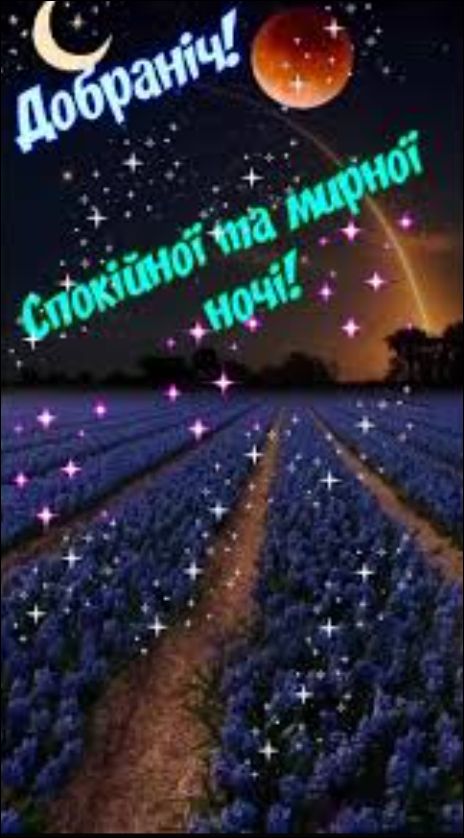 Добраніч! Спокійної та мирної ночі!