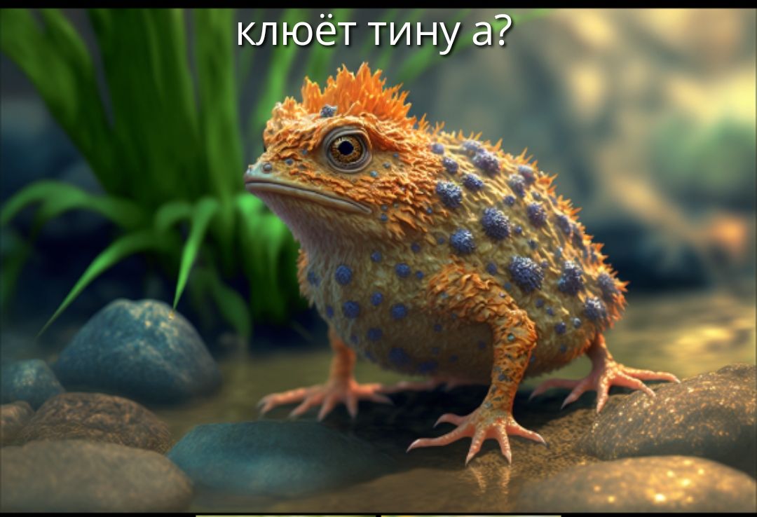 клюёт тину а?