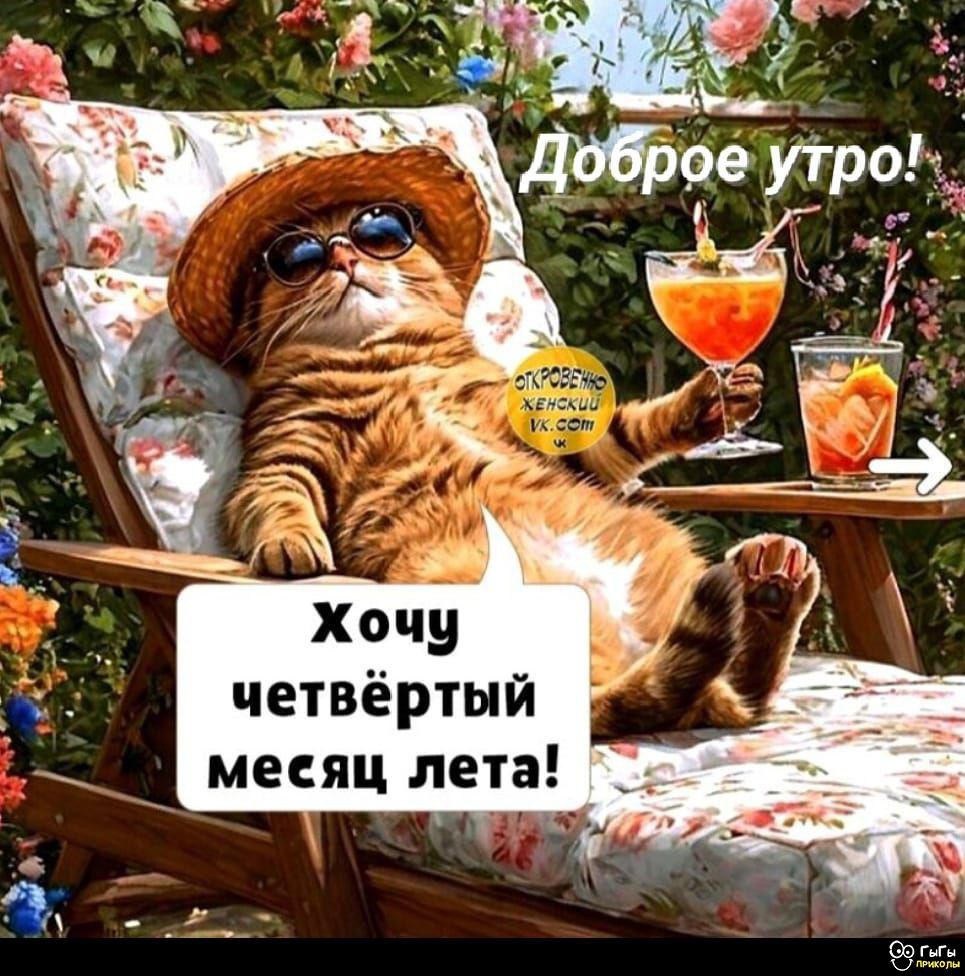 Доброе утро! Хочу четвертый месяц лета!