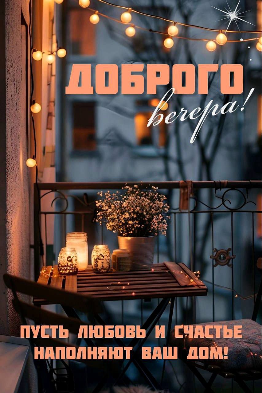ДОБРОГО вечера! ПУСТЬ ЛЮБОВЬ И СЧАСТЬЕ НАПОЛНЯЮТ ВАШ ДОМ!