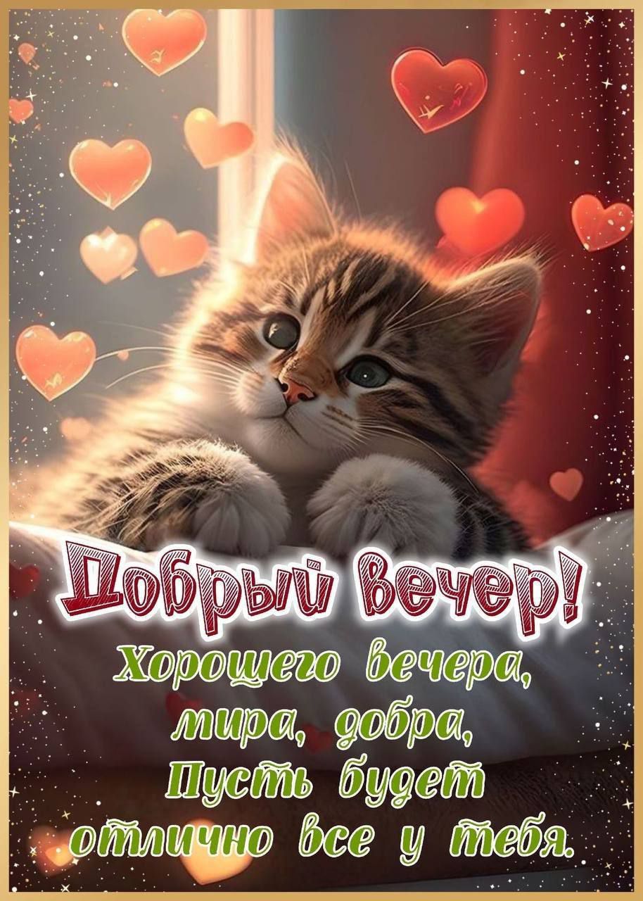 Добрый вечер!
Хорошего вечера, мира, добра,
Пусть будет отлично все у тебя.