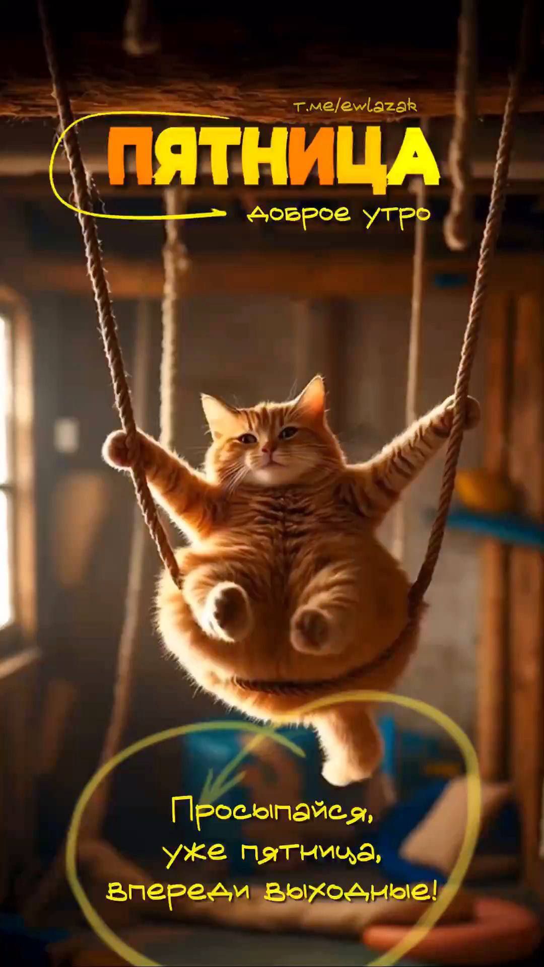 ПЯТНИЦА
доброе утро
Просыпайся, уже пятница, впереди выходные!