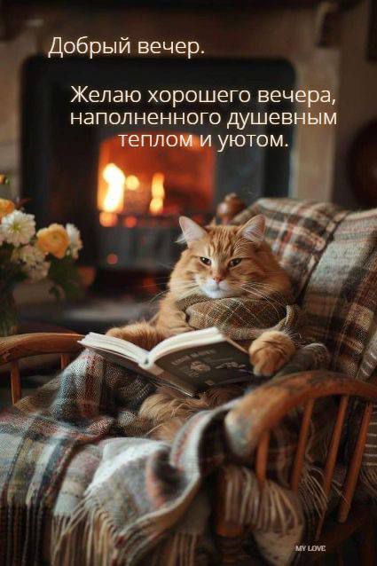 Добрый вечер. Желаю хорошего вечера, наполненного душевным теплом и уютом.