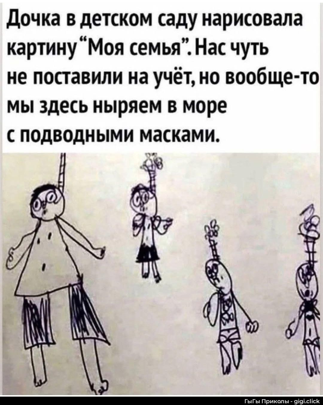 Дочка в детском саду нарисовала картину 