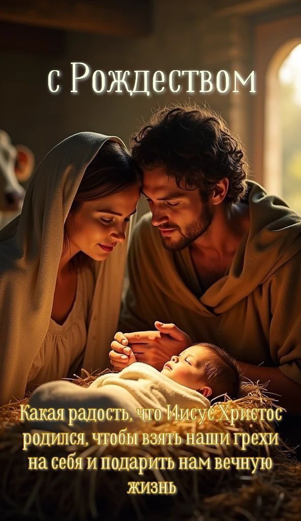 с Рождеством
Какая радость, что Иисус Христос родился, чтобы взять наши грехи на себя и подарить нам вечную жизнь
