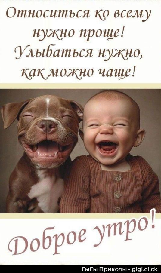 Относиться ко всему нужно проще! Улыбаться нужно, как можно чаще! Доброе утро!