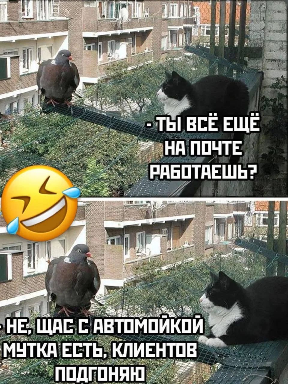ТЫ ВСЁ ЕЩЁ НА ПОЧТЕ РАБОТАЕШЬ? НЕ, ЩАС С АВТОМОЙКОЙ МУТКА ЕСТЬ, КЛИЕНТОВ ПОДГОНЯЮ