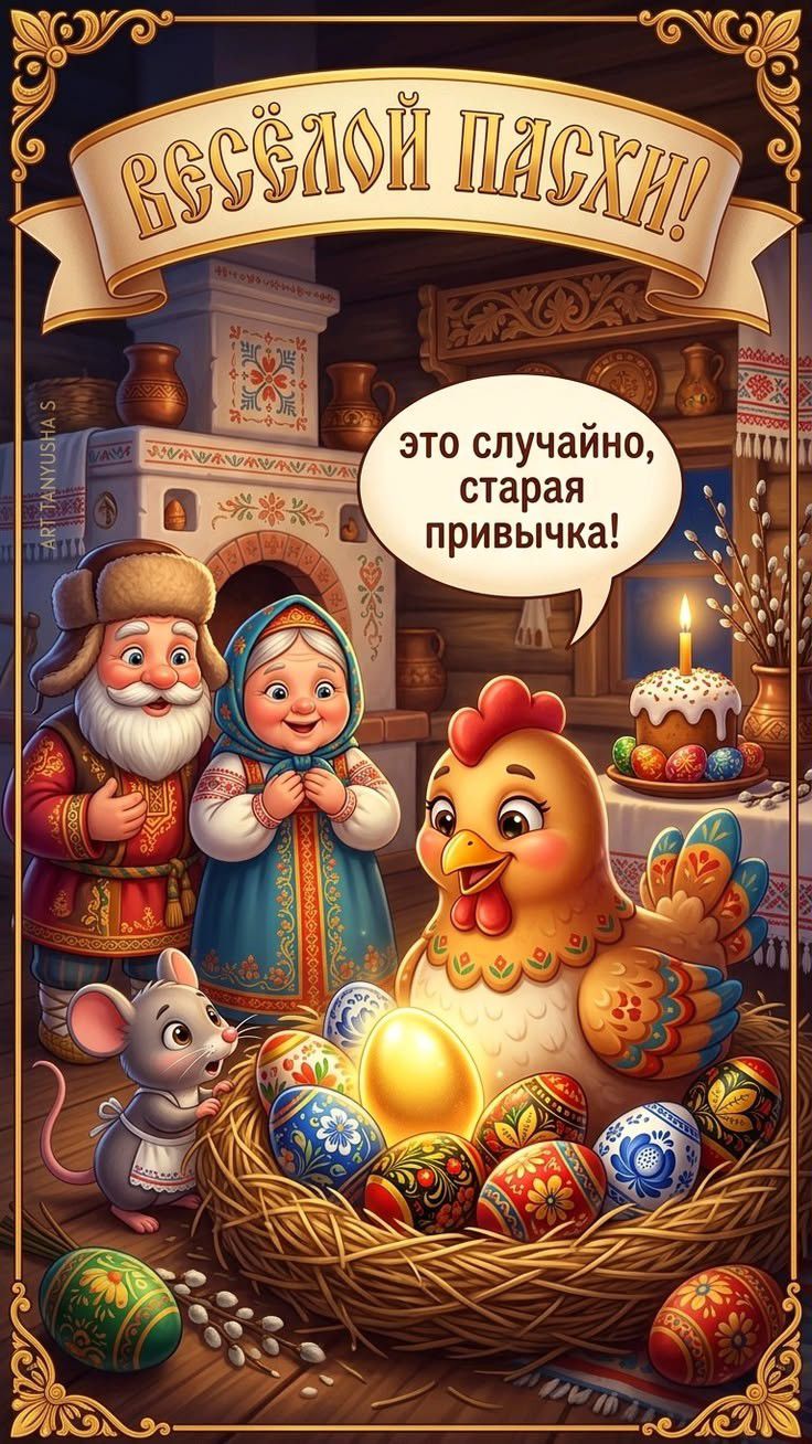 ВЕСЁЛОЙ ПАСХИ! это случайно, старая привычка!