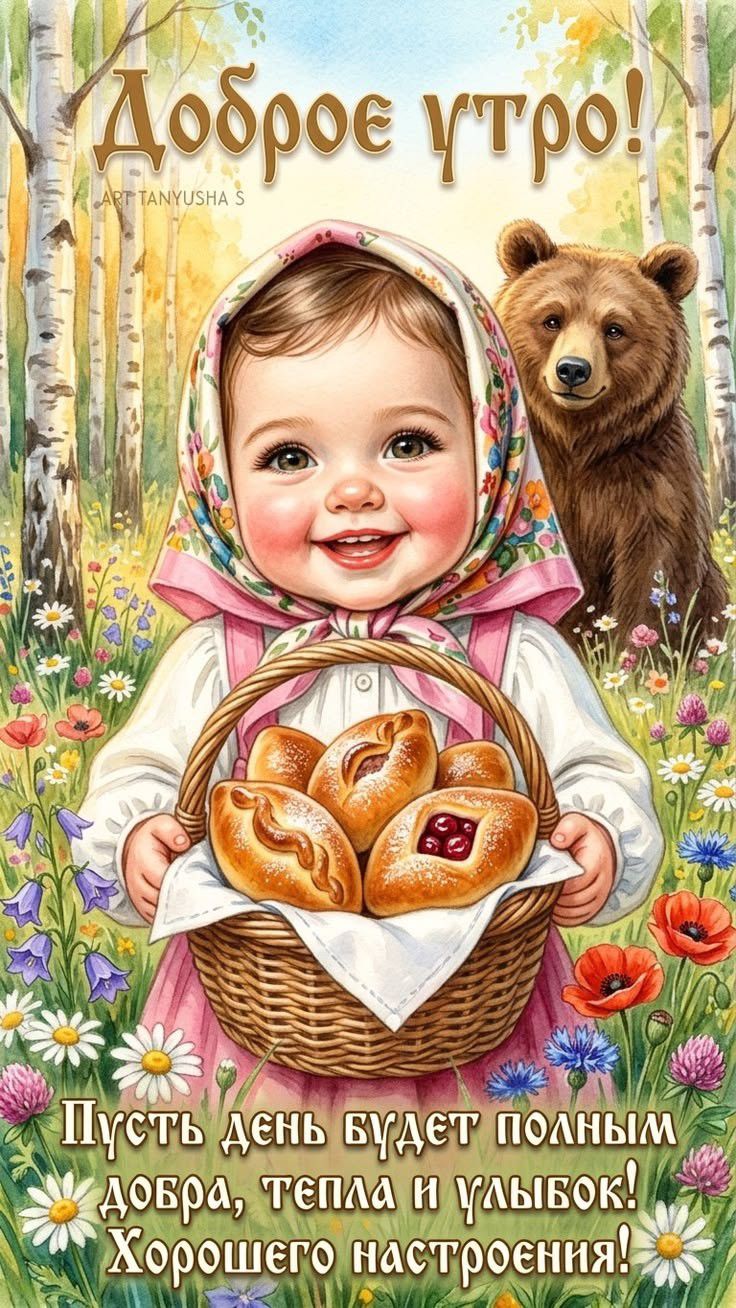 Доброе утро! ART TANYUSHA S Пусть день будет полным добра, тепла и улыбок! Хорошего настроения!