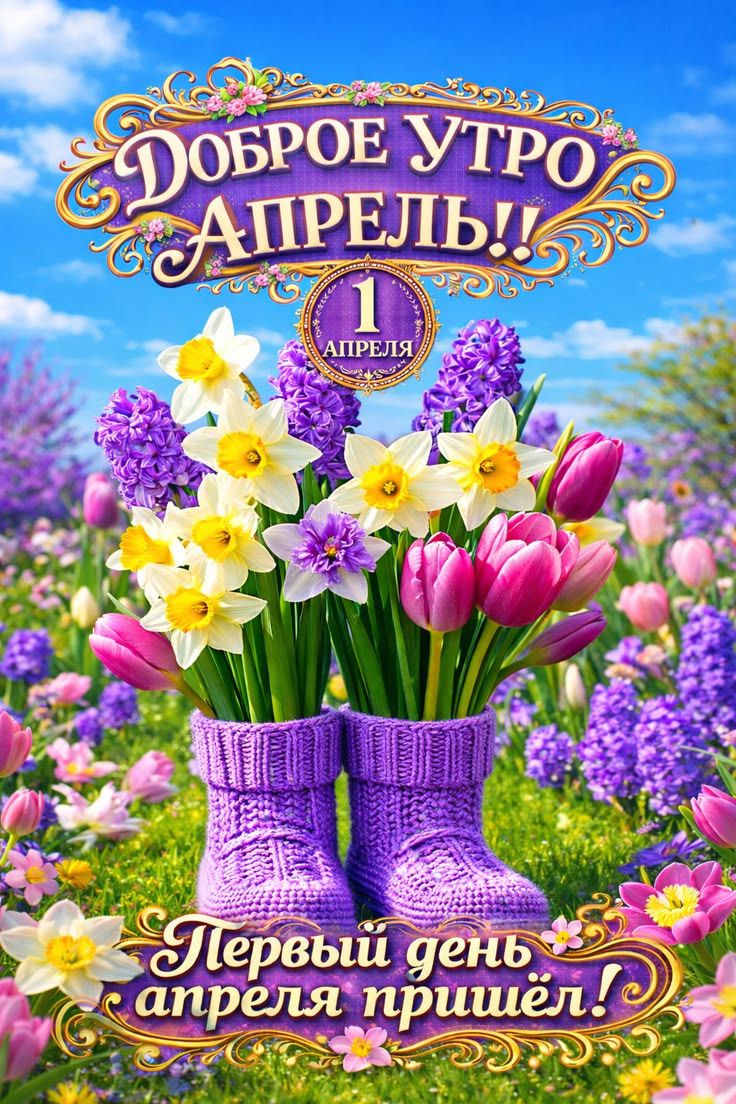 Доброе утро Апрель!! 1 Апреля Первый день апреля пришёл!