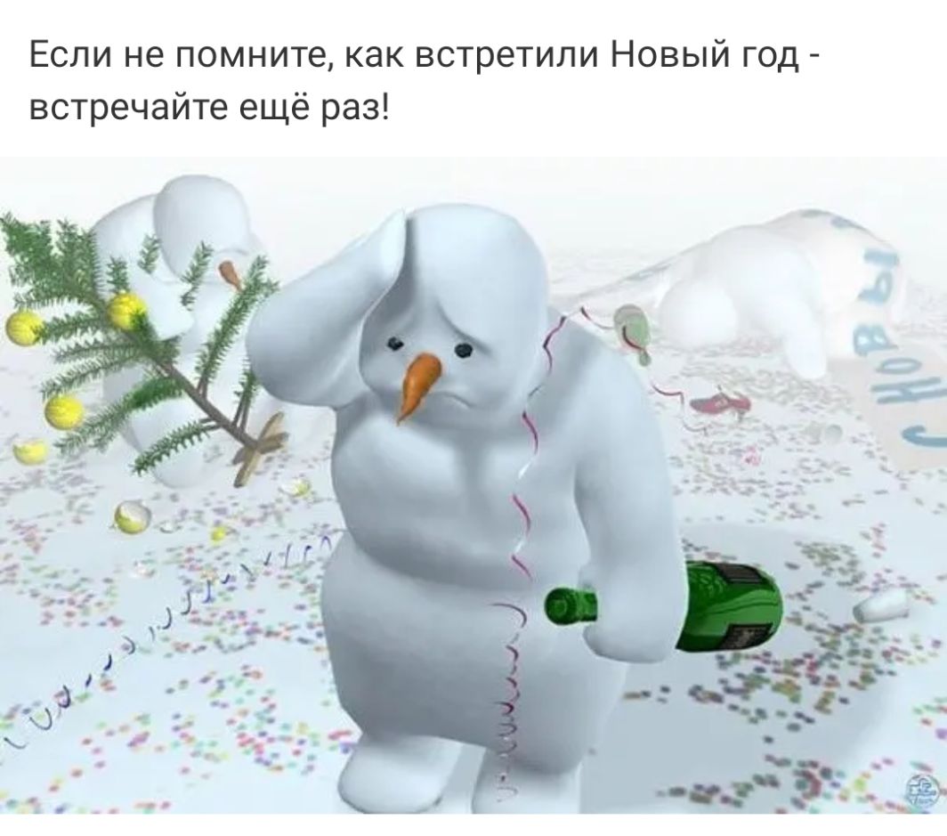 Если не помните как встретили Новый год встречайте ещё раз