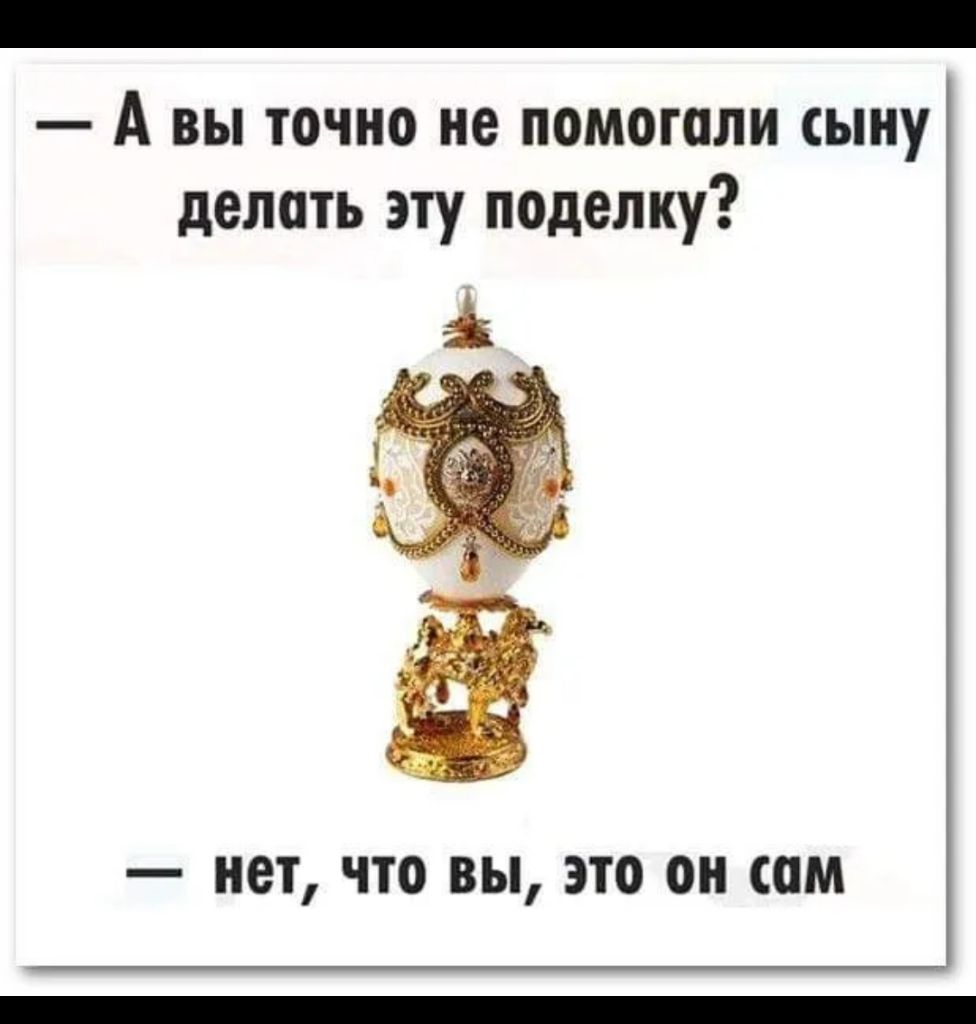А вы точно не помогали сыну делать эту поделку _ нет ЧТО ВЫ ЭТО ОН ШМ