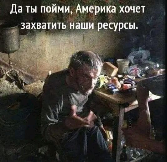 Да ты пойми, Америка хочет захватить наши ресурсы.