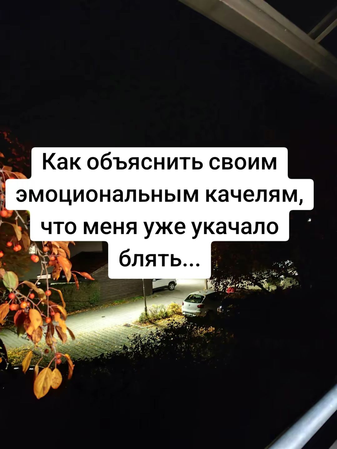 Как объяснить своим эмоциональным качелям, что меня уже укачало блять...