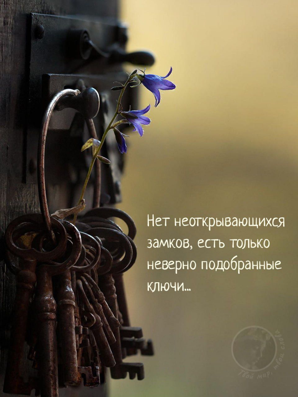Нет неоткрывающихся замков, есть только неверно подобранные ключи...