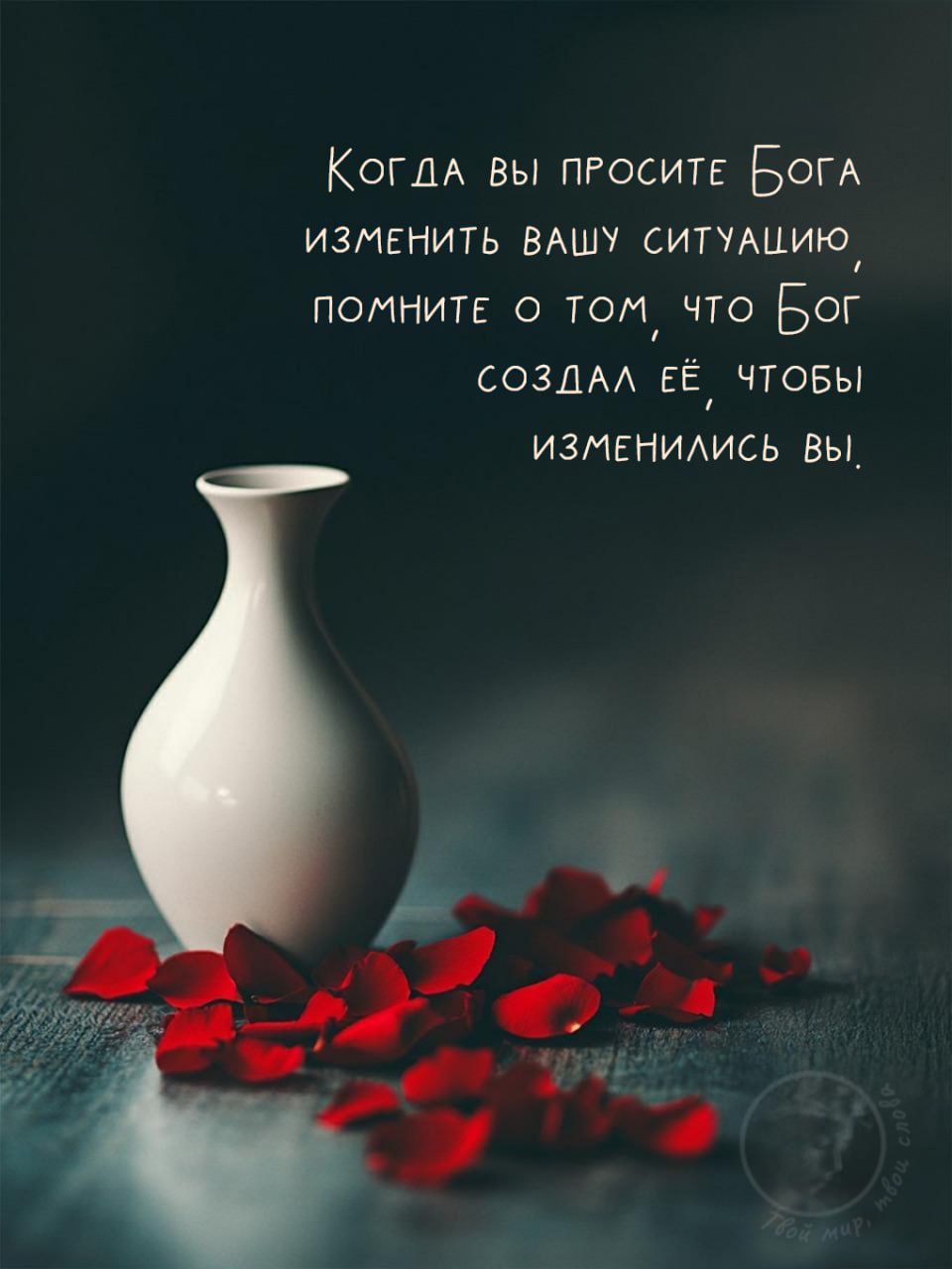 Когда вы попросите Бога изменить вашу ситуацию, помните о том, что Бог создал её, чтобы изменились вы.