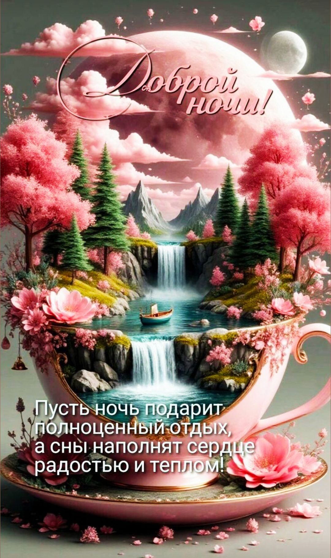 Доброй ночи!
Пусть ночь подарит полноценный отдых, а сны наполнят сердце радостью и теплом!