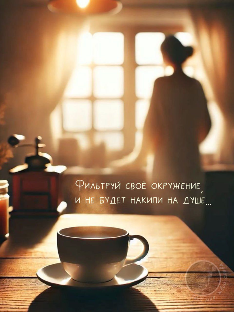 Фильтруй своё окружение, и не будет накипи на душе...
