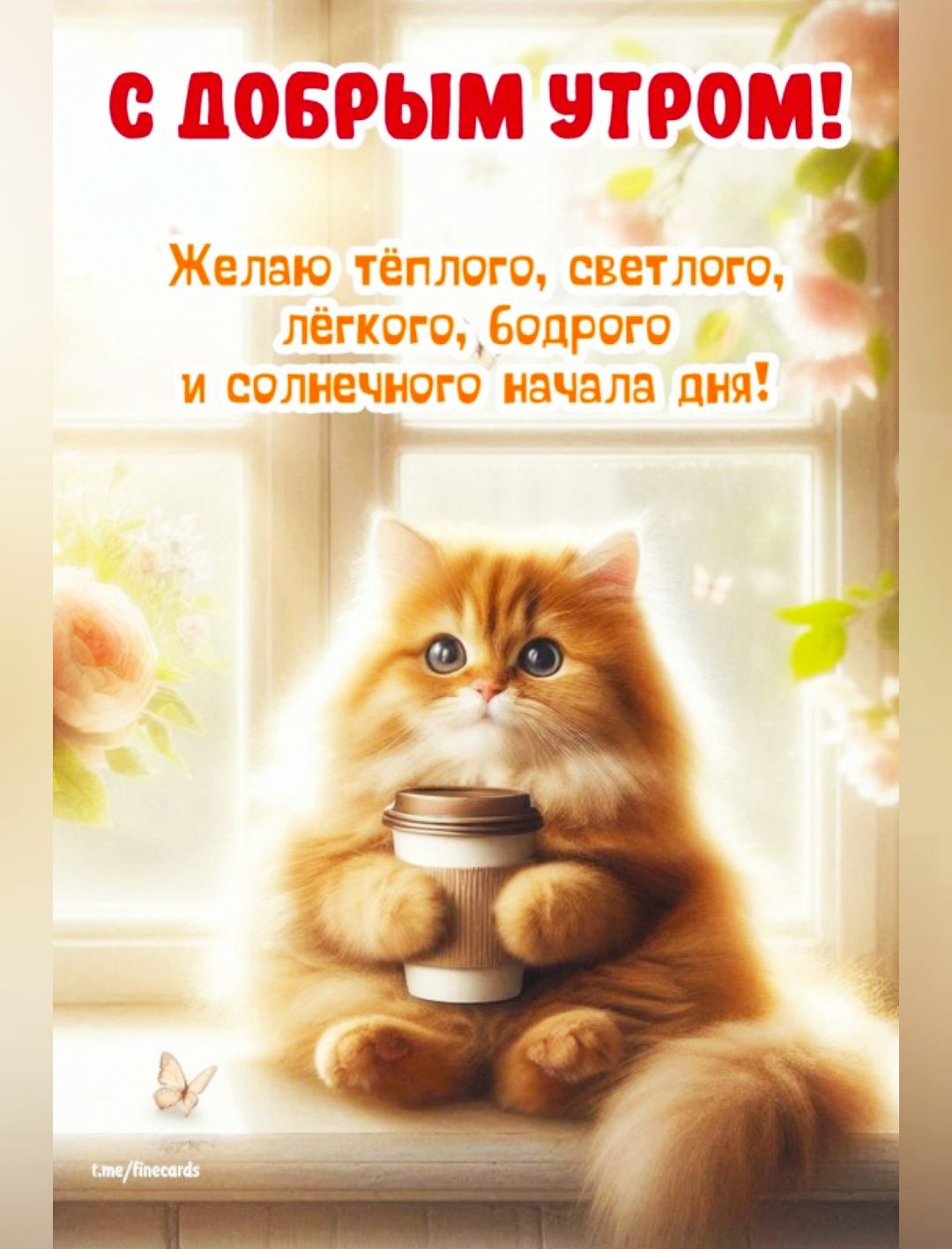 С ДОБРЫМ УТРОМ! Желаю тёплого, светлого, лёгкого, бодрого и солнечного начала дня!
