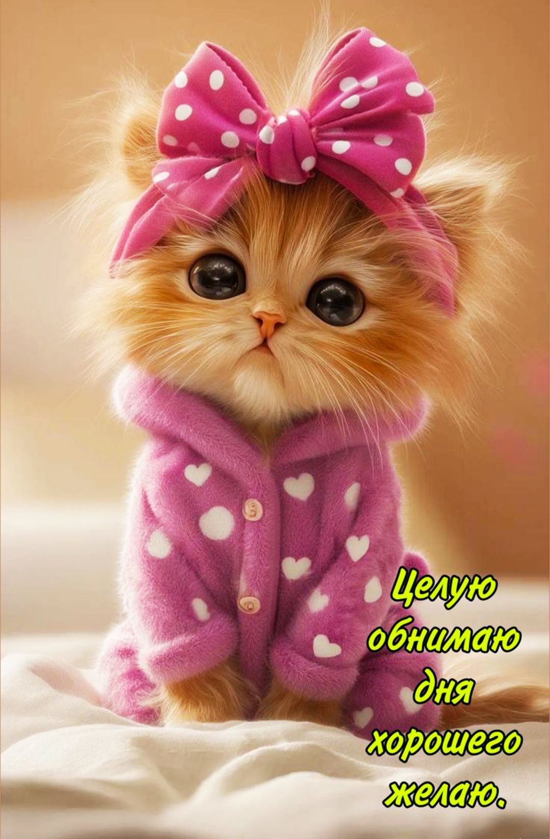 Целую обнимаю дня хорошего желаю.