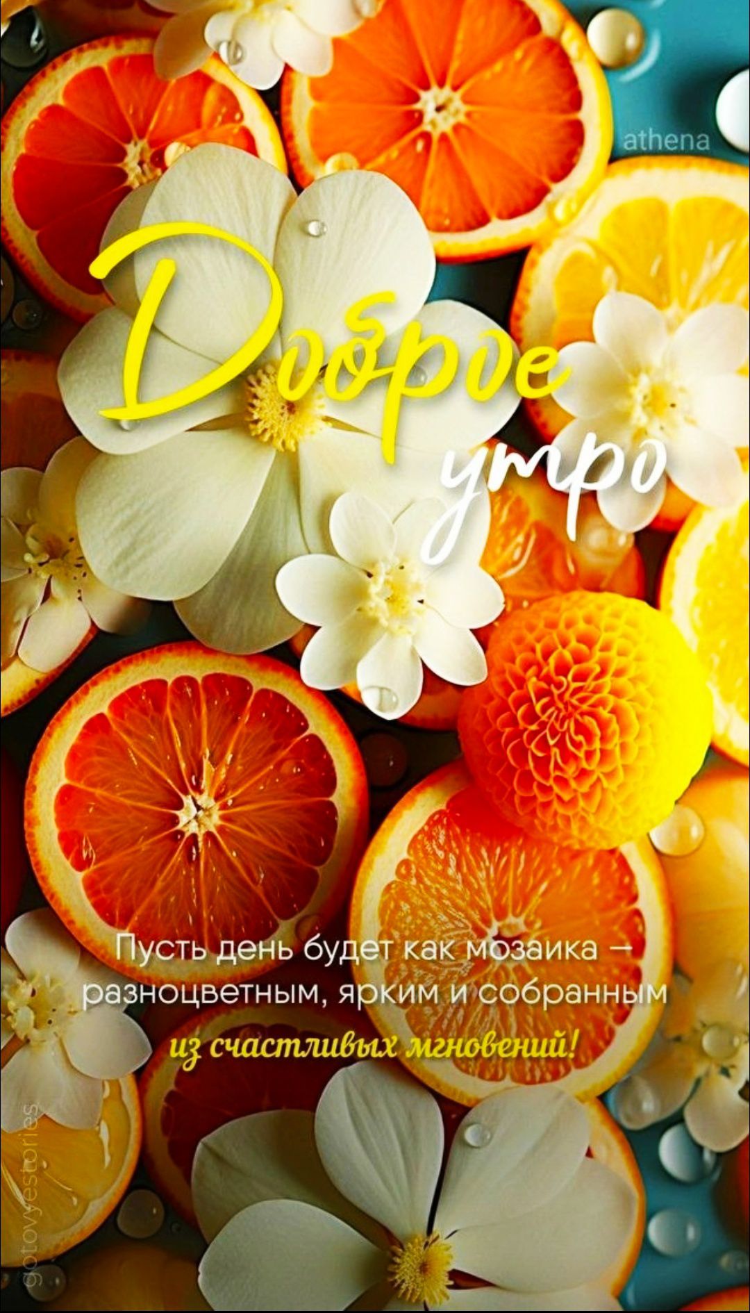 Доброе утро Пусть день будет как мозаика разноцветным, ярким и собранным из счастливых мгновений!
