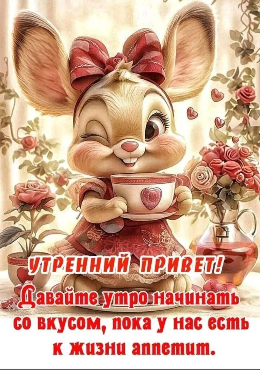 УТРЕННИЙ ПРИВЕТ! Давайте утро начинать со вкусом, пока у нас есть к жизни аппетит.