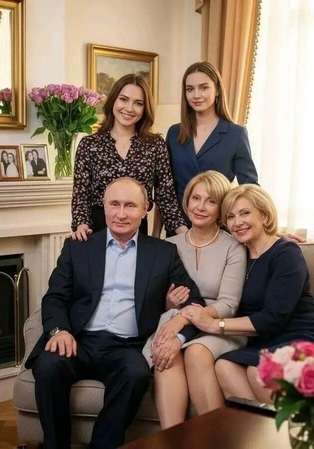 Группа людей сидит и стоит рядом на гостиной, улыбаются