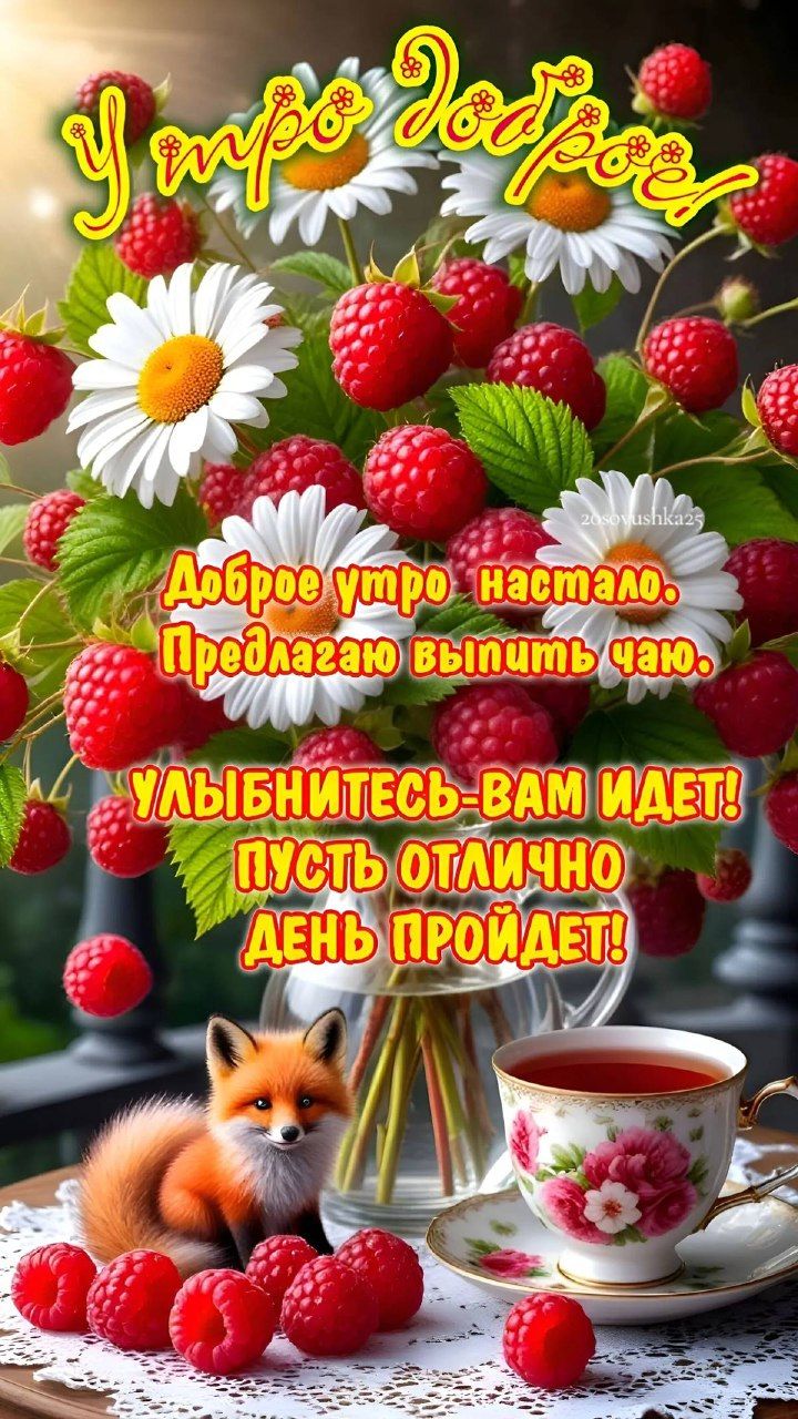 Утро доброе
Доброе утро настало.
Предлагаю выпить чаю.
Улыбнитесь- вам идет!
Пусть отлично день пройдет!