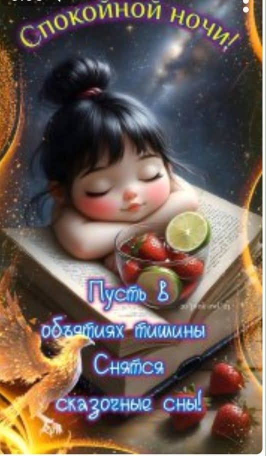 Спокойной ночи! Пусть В объятиях тишины Снятся сказочные сны!