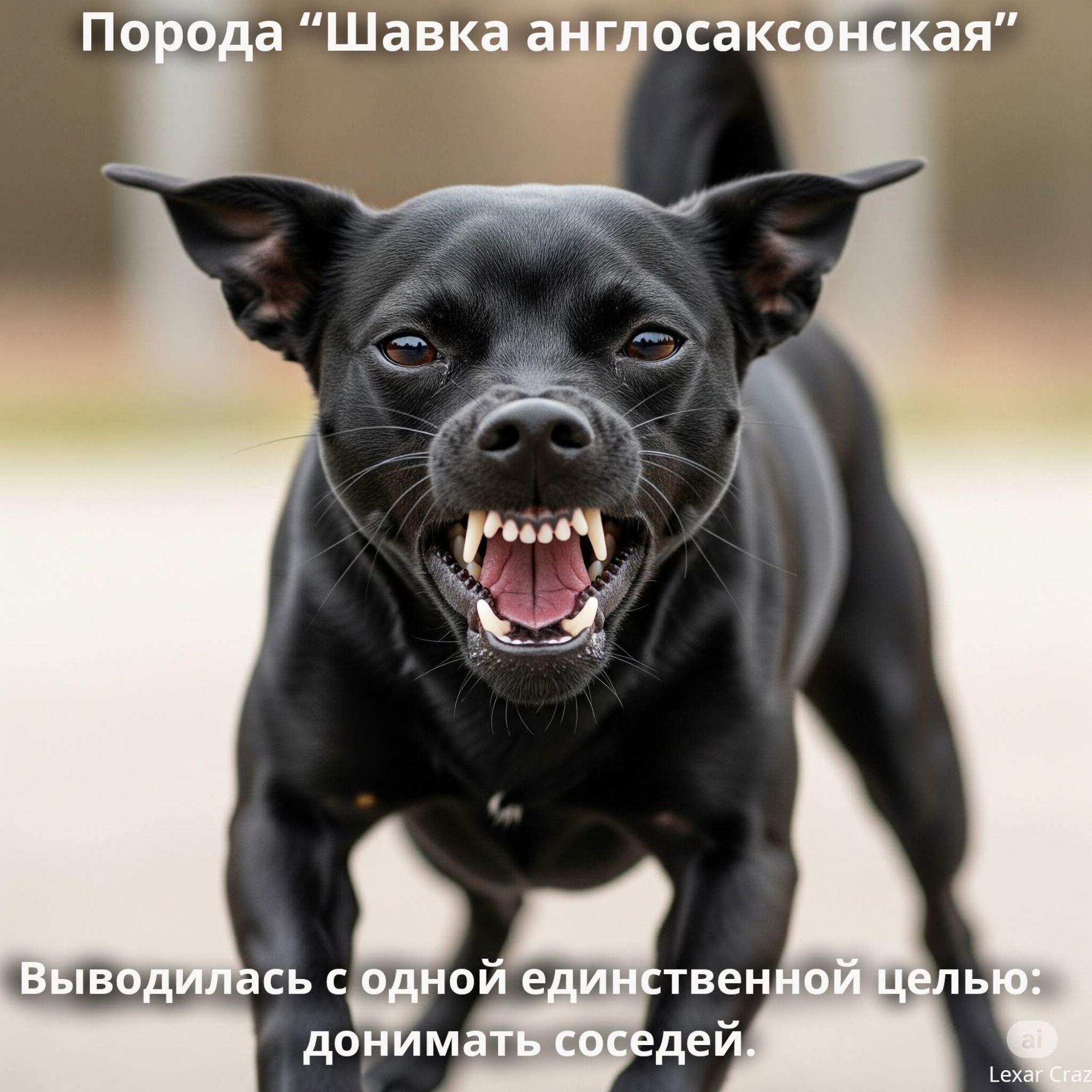 Порода “Шавка англосаксонская”
Выводилась с одной единственной целью: донимать соседей.