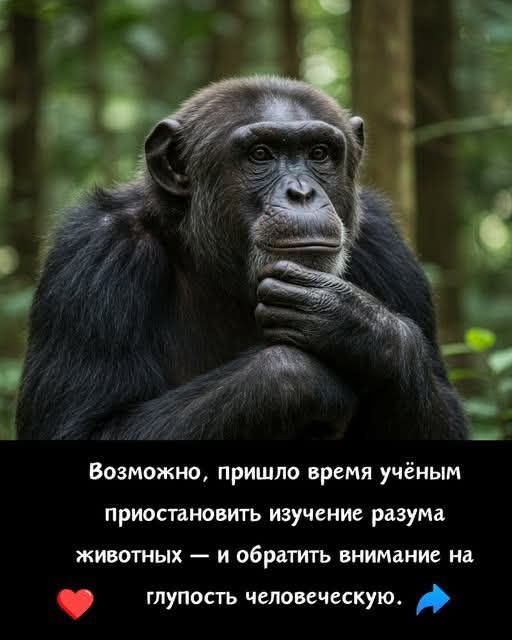 Возможно, пришло время учёным приостановить изучение разума животных — и обратить внимание на глупость человеческую.