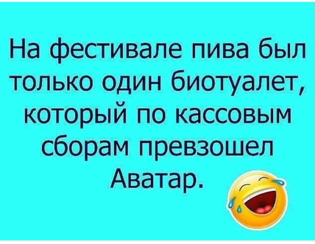 На фестивале пива был только один биотуалет, который по кассовым сборам превзошел Аватар.