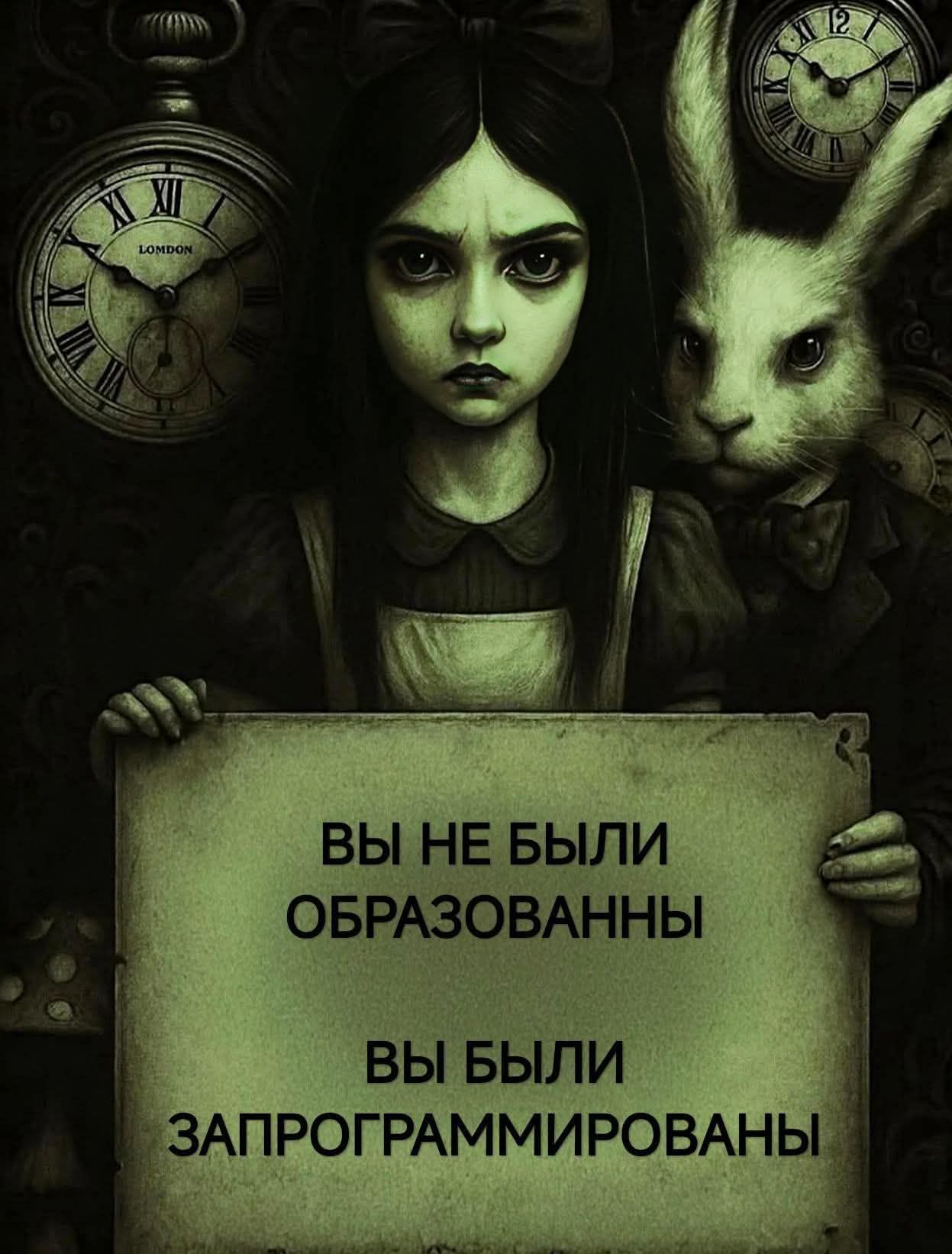 ВЫ НЕ БЫЛИ ОБРАЗОВАННЫ ВЫ БЫЛИ ЗАПРОГРАММИРОВАНЫ