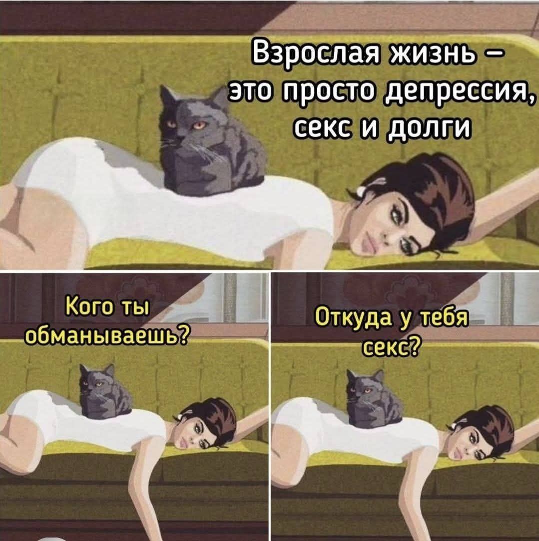 Взрослая жизнь – это просто депрессия, секс и долги. Кого ты обманываешь? Откуда у тебя секс?