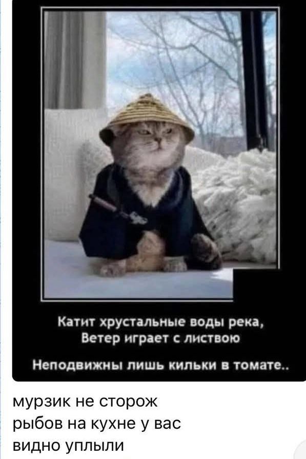 Катит хрустальные воды реки, Ветер играет с листвою Неподвижны лишь килки в томате..