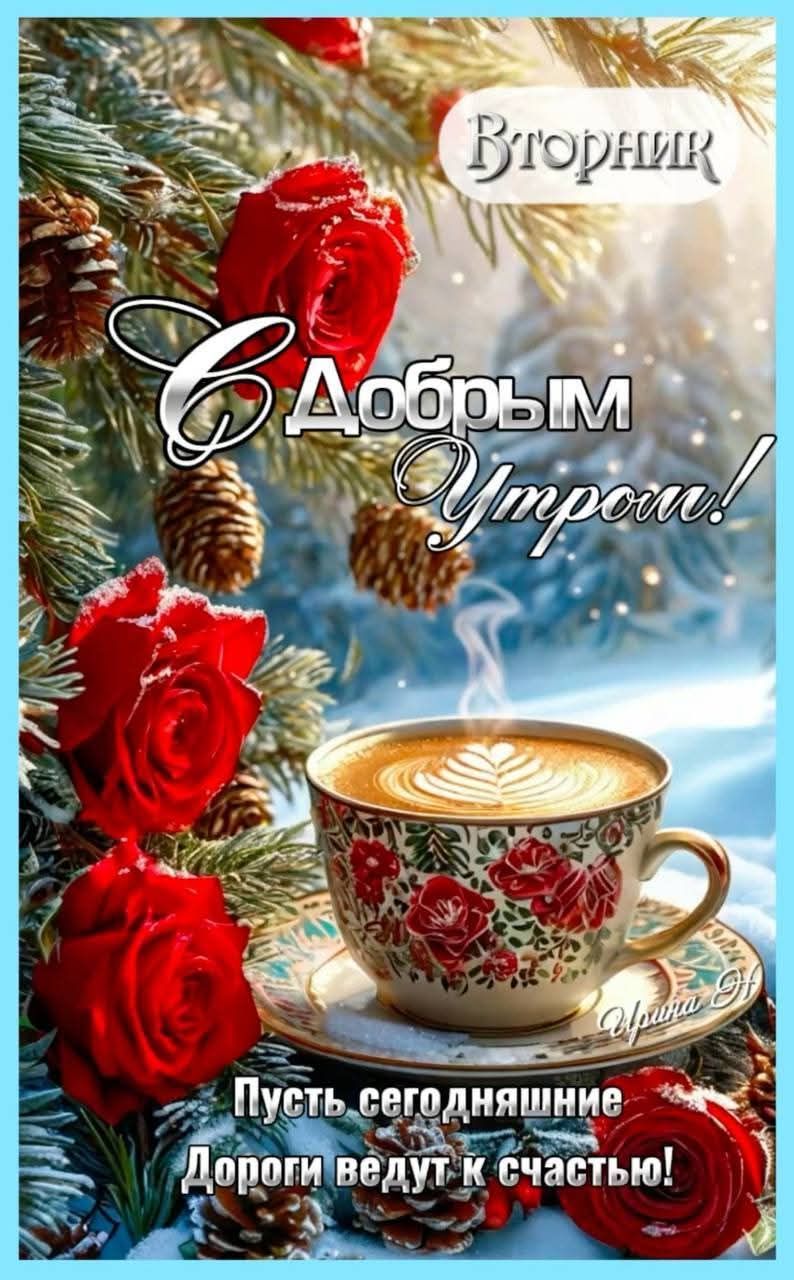 Вторник
С добрым утром!
Пусть сегодняшние дороги ведут к счастью!
