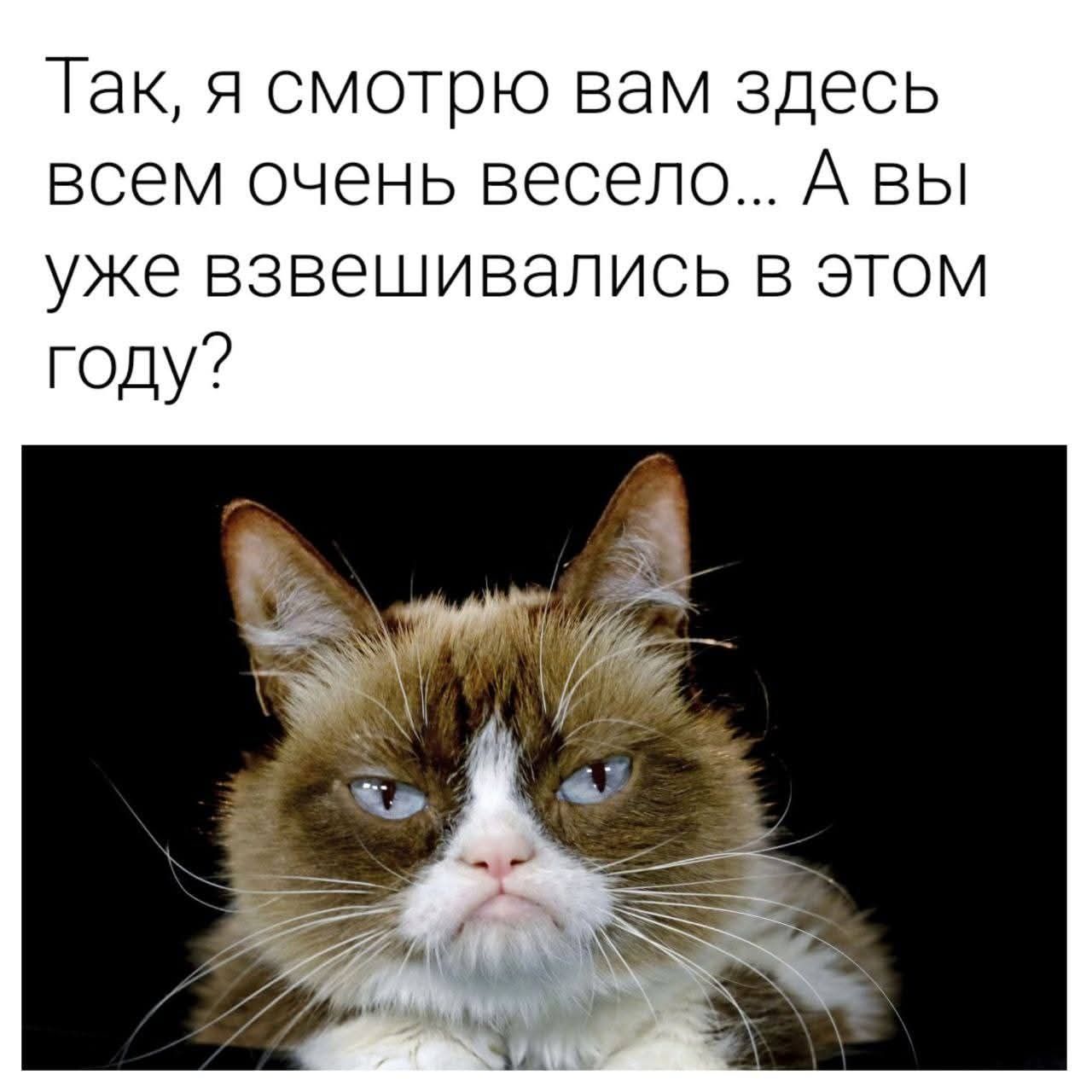 Так, я смотрю вам здесь всем очень весело... А вы уже взвешивались в этом году?