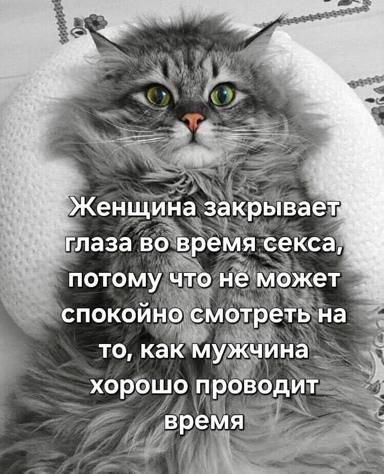 Женщина закрывает глаза во время секса, потому что не может спокойно смотреть на то, как мужчина хорошо проводит время