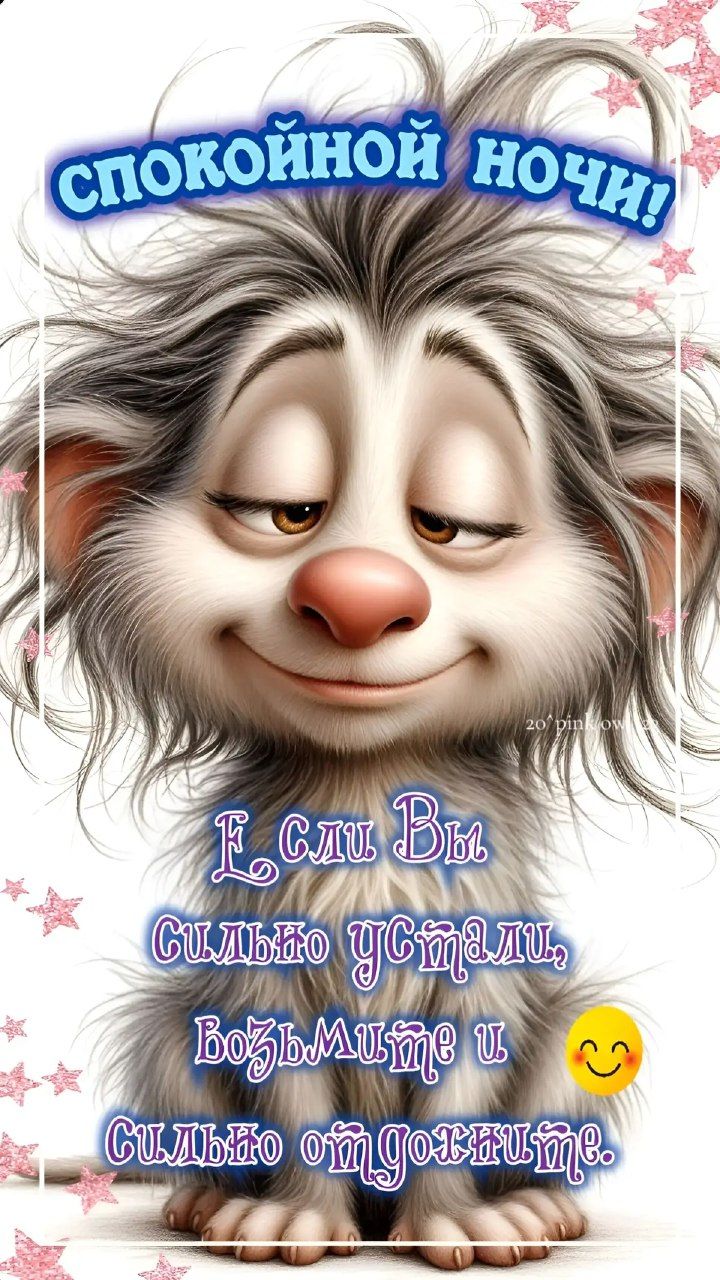 СПОКОЙНОЙ НОЧИ! Если Вы сильно устали, возьмите и сильно отдохните.