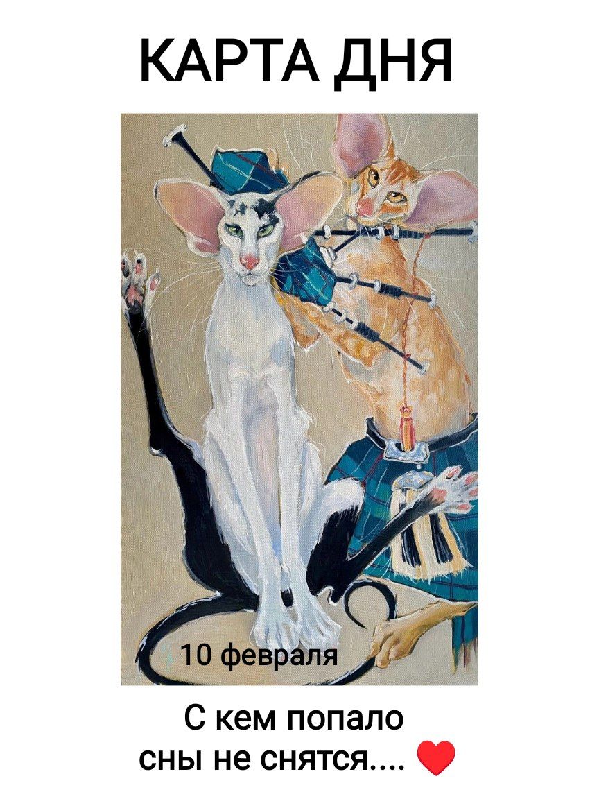 КАРТА ДНЯ

10 февраля
С кем попало сны не сняются....❤️