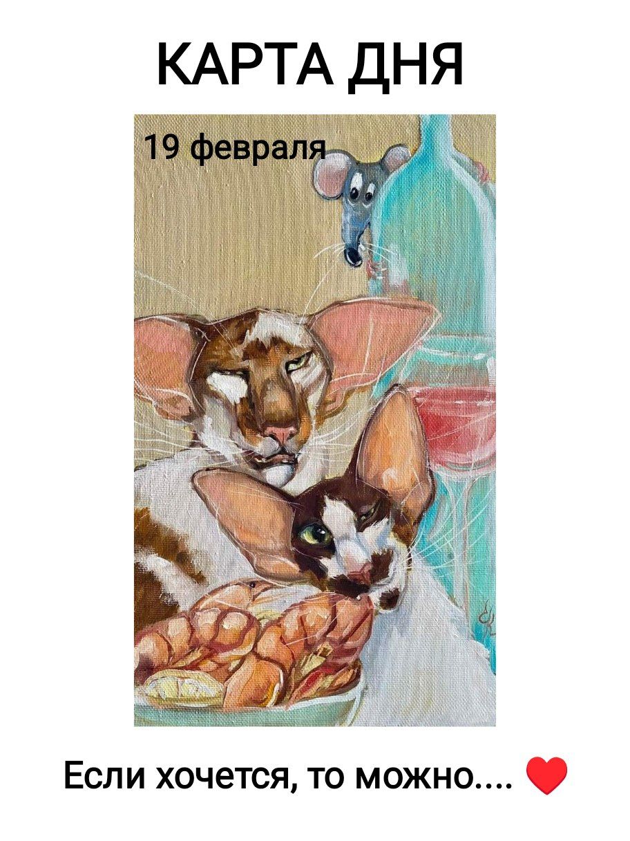 КАРТА ДНЯ
19 февраля
Если хочешь, то можно.... ❤️