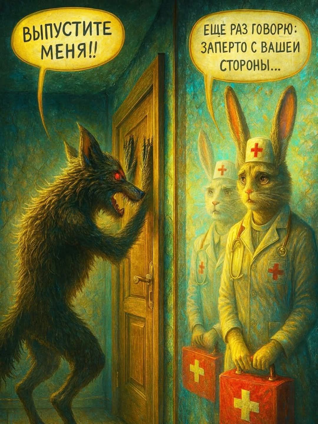 ВЫПУСТИТЕ МЕНЯ!! ЕЩЁ РАЗ ГОВОРЮ: ЗАПЕРТО С ВАШЕЙ СТОРОНЫ...