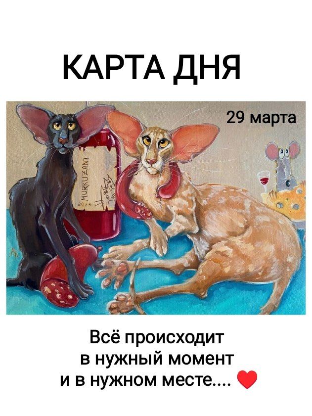 КАРТА ДНЯ 29 марта MURKUZANI 2024 Всё происходит в нужный момент и в нужном месте....