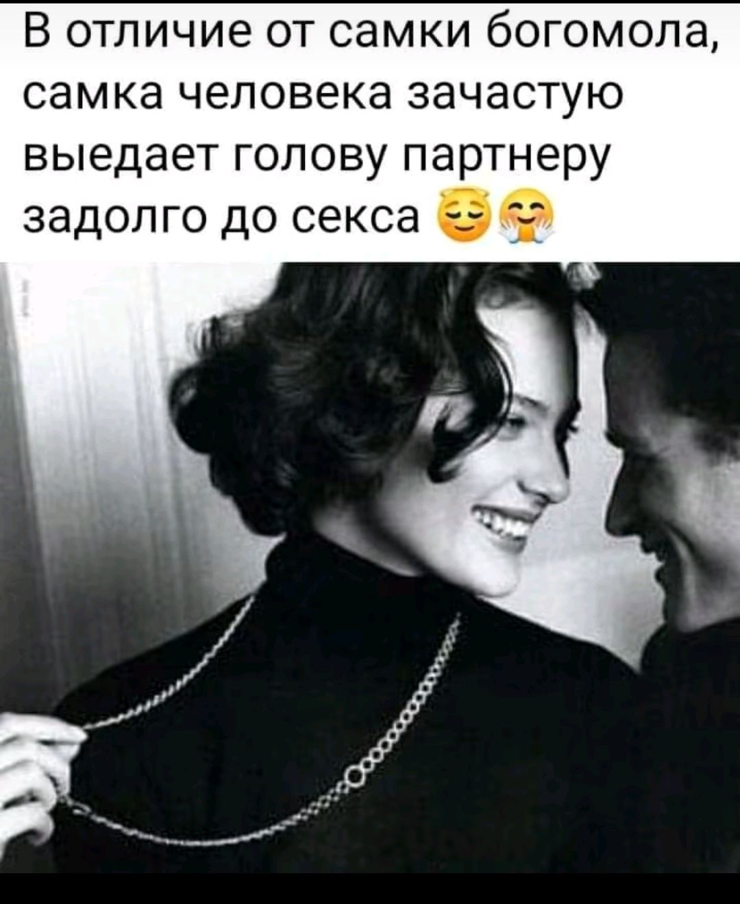 В отличие от самки богомола, самка человека зачастую выедает голову партнеру задолго до секса 🤔🤗