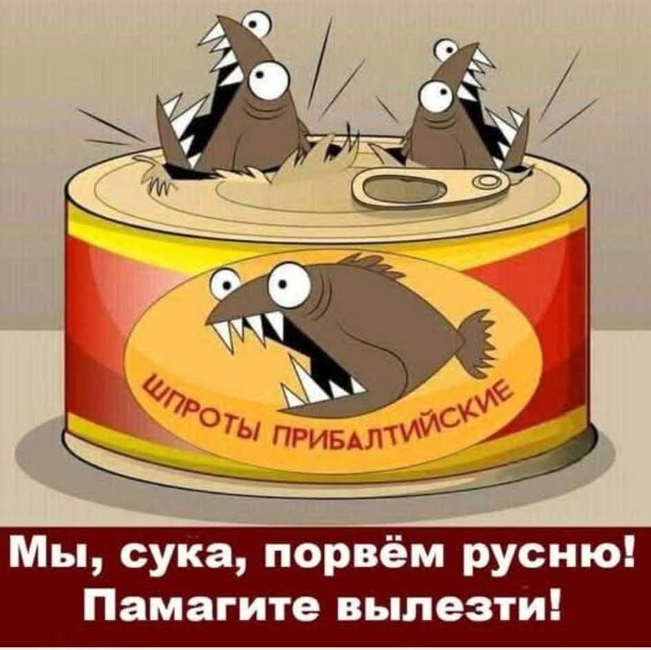 ШПРОТЫ ПРИБАЛТИЙСКИЕ Мы, сука, порвём русню! Памагите вылезти!