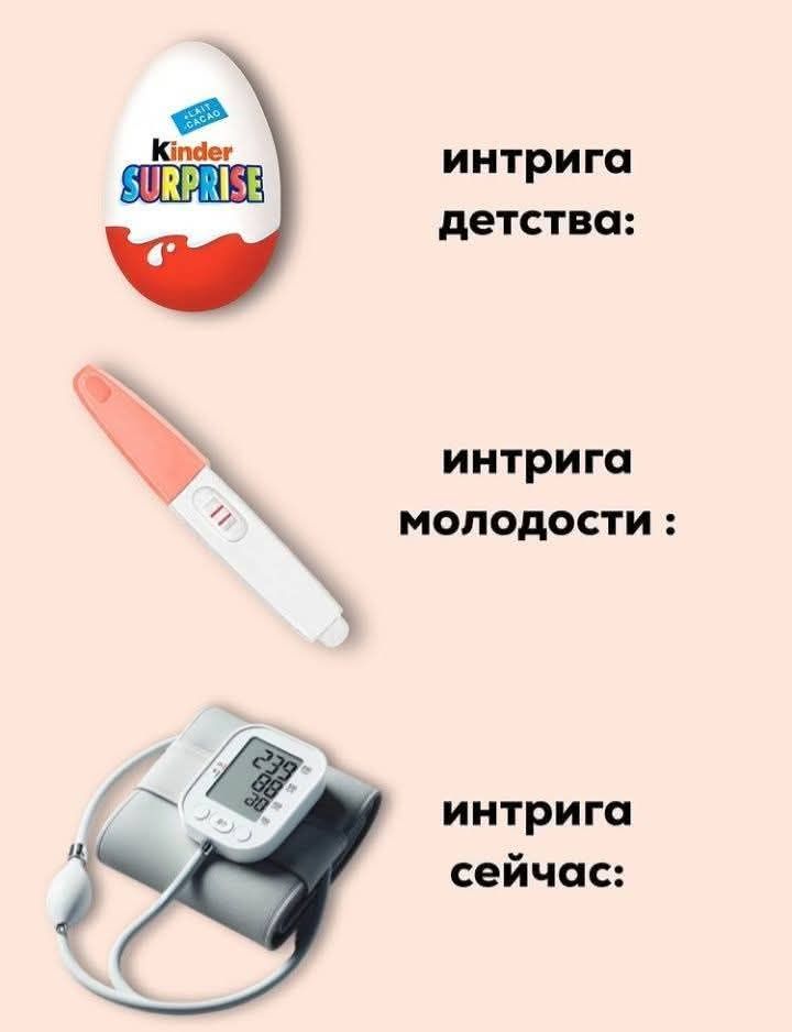 Kinder SURPRISE интрига детства: интрига молодости: интрига сейчас: