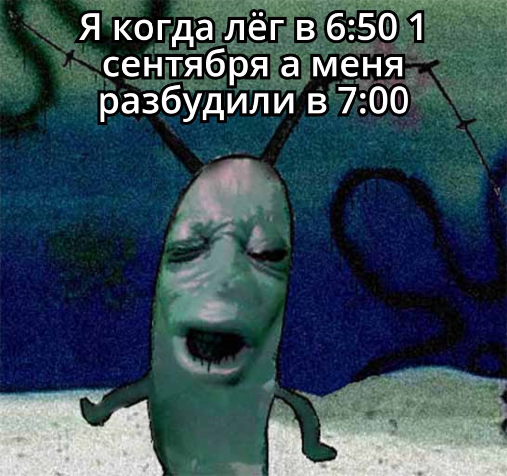 Я когда лёг в 6:50 1 сентября а меня разбудили в 7:00