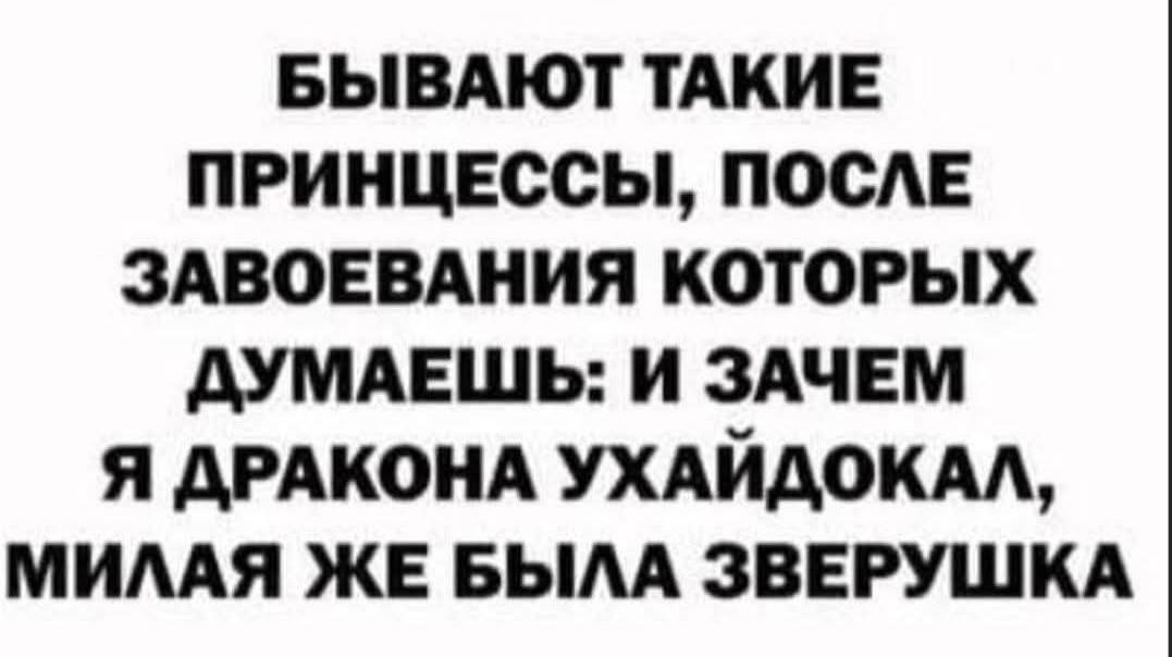 Бывают такие принцессы, после завоевания которых думаешь: И зачем я дракона ухайдокал, милая же была зверушка