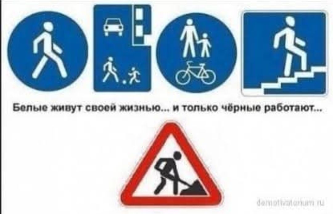 Белые живут своей жизнью... и только чёрные работают...