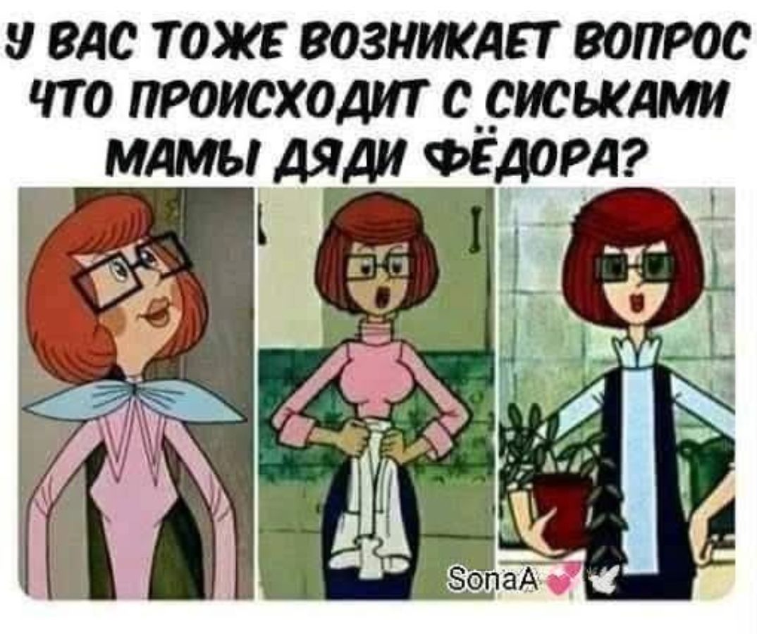 У ВАС ТОЖЕ ВОЗНИКАЕТ ВОПРОС: ЧТО ПРОИСХОДИТ С СИСКАМИ МАМЫ ДЯДИ ФЁДОРА?